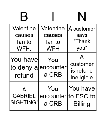 COTC Support Bingo! Bingo Card