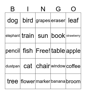 First Week of School Bingo Card