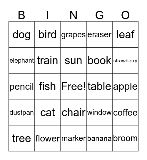 First Week of School Bingo Card