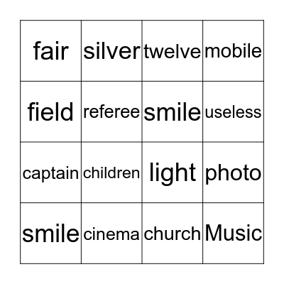 1B 2 Bingo Card