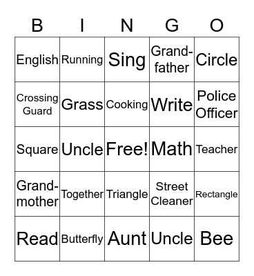 FRIDAY BINGO Card