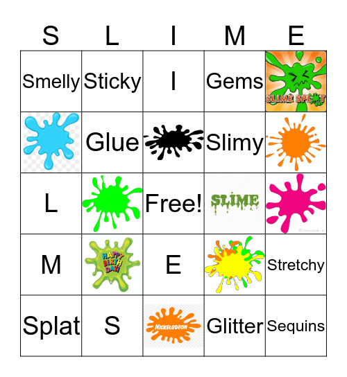 Slime Bingo Card