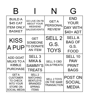 GARAGE SALE WEEKEND BINGO Card