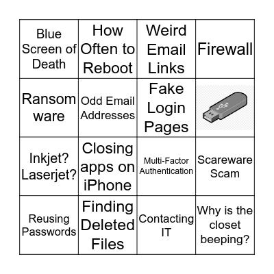 RCIT Education Bingo Card