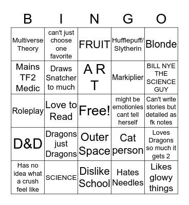 Sheebs, How alike are you to her. Bingo Card