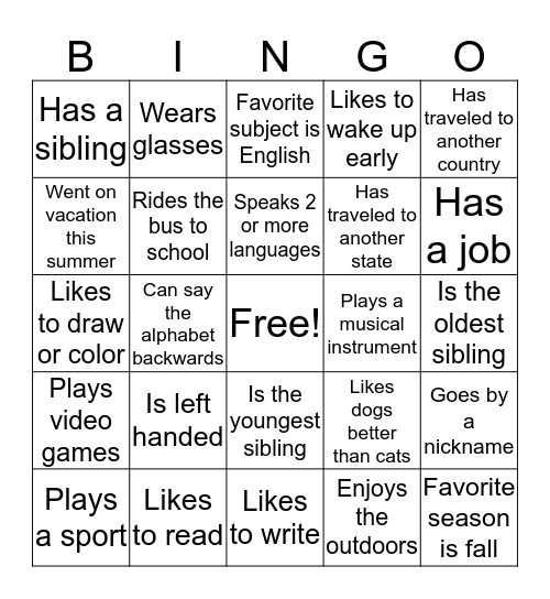 first-day-of-school-bingo-card