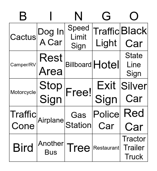 CoreMed Road Trip Bingo! Bingo Card