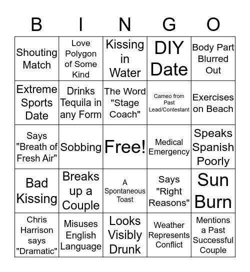 BIP Week 4 Bingo Card