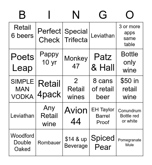 Server Bingo! Bingo Card