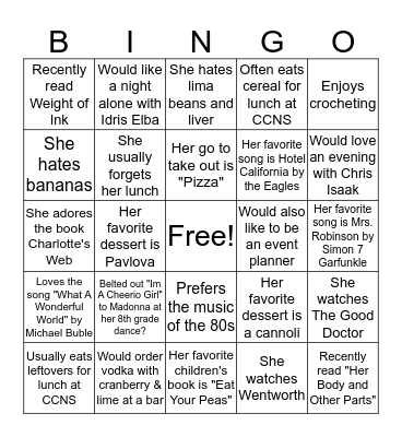 Ice Breaker Bingo Card