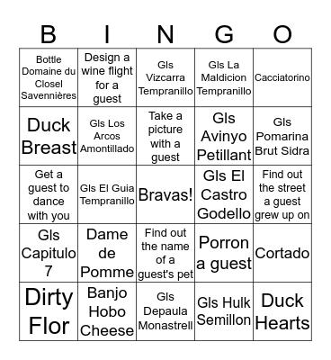 BARCELONA BINGO Card