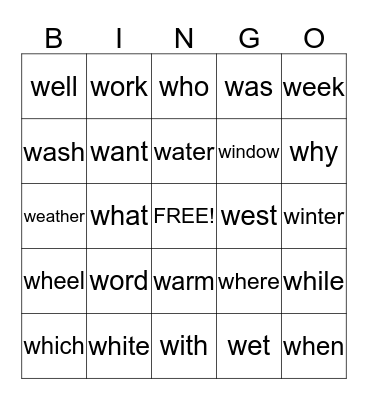 Bingo Card