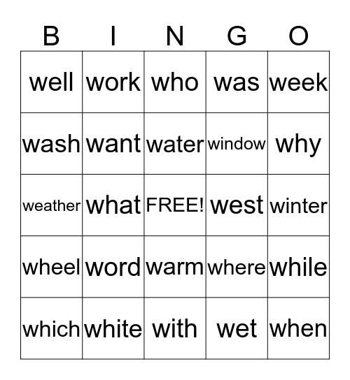 Bingo Card