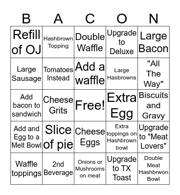 Suggestive Selling  Bingo Card