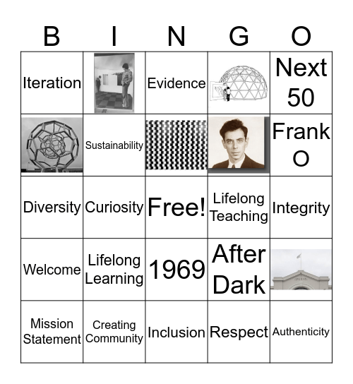 Exploratorium Bingo Card