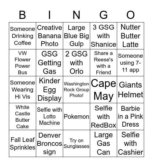 2nd Annual 7-Eleven Scavenger Hunt Bingo! Bingo Card
