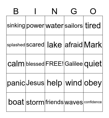 Rescued at Sea Bingo Card