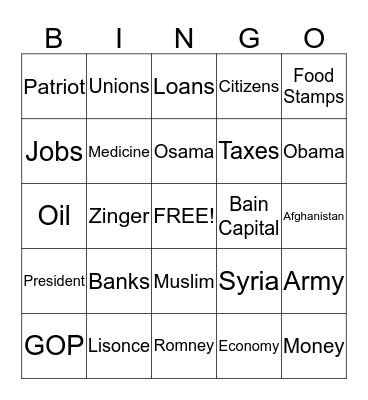 Bingo Card