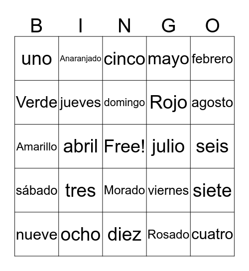 Bingo Card