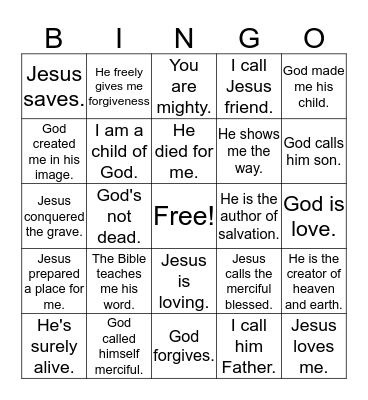 Sentence Structure Bingo Card