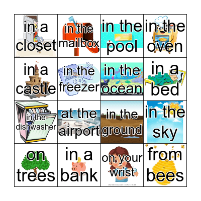 WHERE?? BINGO! Bingo Card