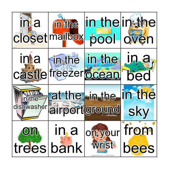 WHERE?? BINGO! Bingo Card