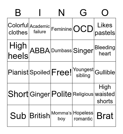 Agneus Culture Bingo Card