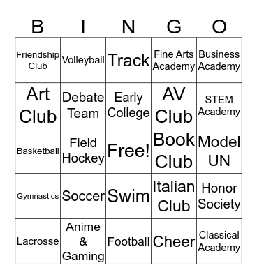 Engagement Fair Bingo  Bingo Card