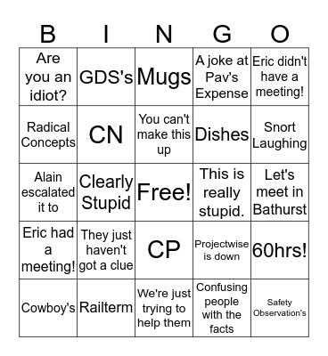 JPO Bingo Card
