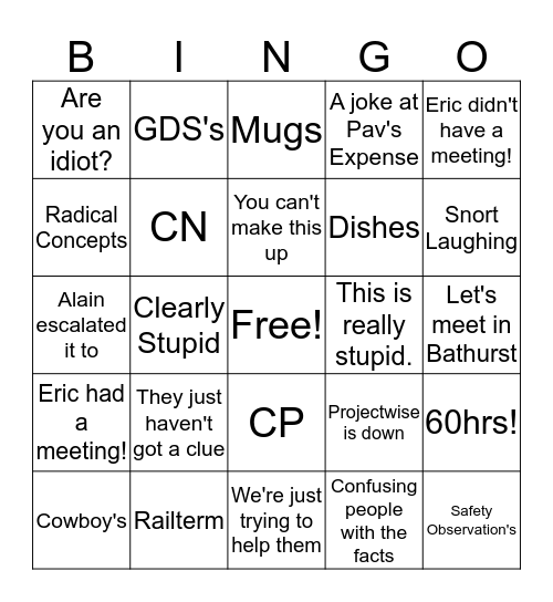 JPO Bingo Card