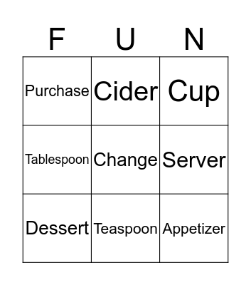 September Bingo Card