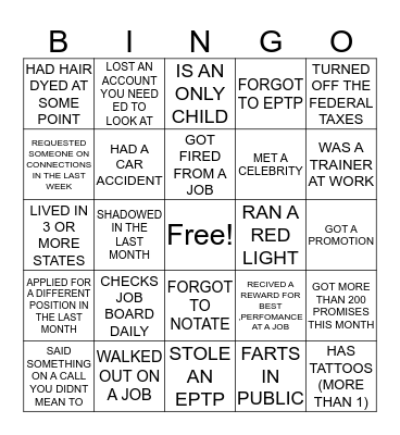 DO I KNOW YOU? Bingo Card