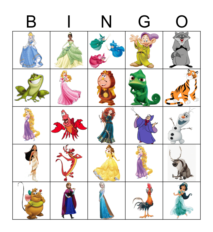 Disney Princess Bingo Cards Free Printable At Carl Bills Blog