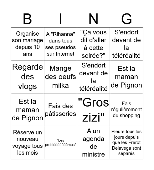 Léa Tavier Bingo Card