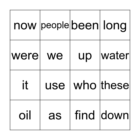 Ian Bingo Card