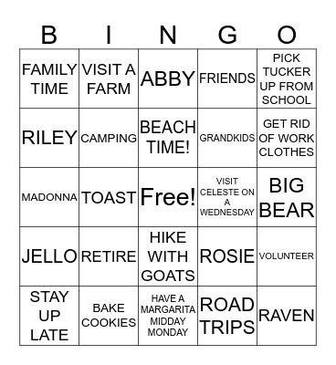 CAROLS BINGO Card