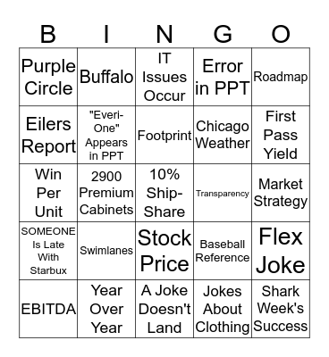 Town Hall Bingo Card
