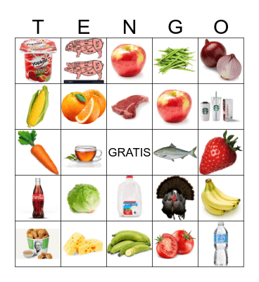 LAS COMIDAS Bingo Card