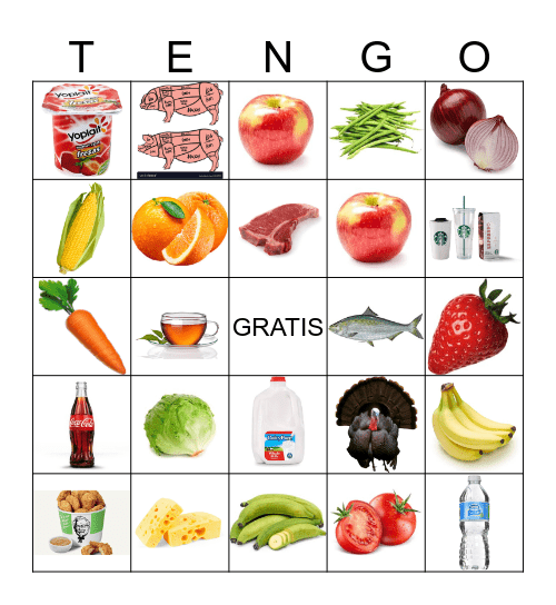 LAS COMIDAS Bingo Card