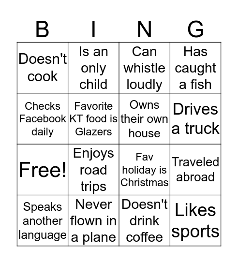 Get to Know ASL's Bingo Card