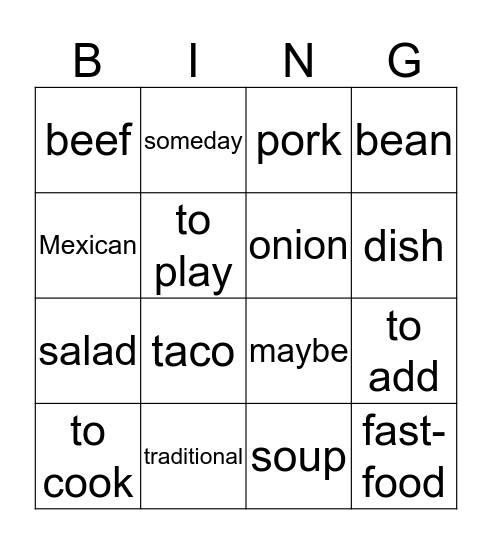 Bingo Card