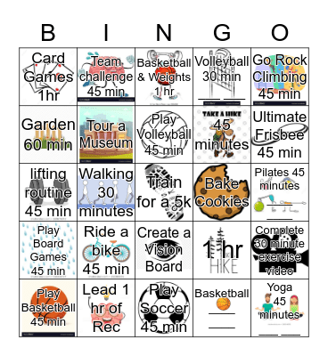 Recreational Therapy  Bingo Card