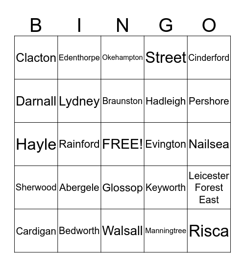Agency Bingo Card