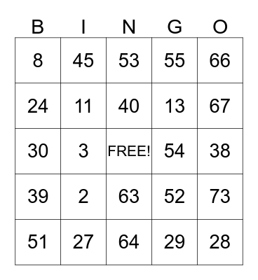 Horizon Senior Living Bingo Card