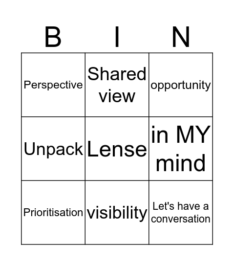 TIC'd Off Bingo Card