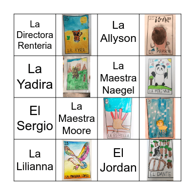 Fourth Grade Lotería Bingo Card