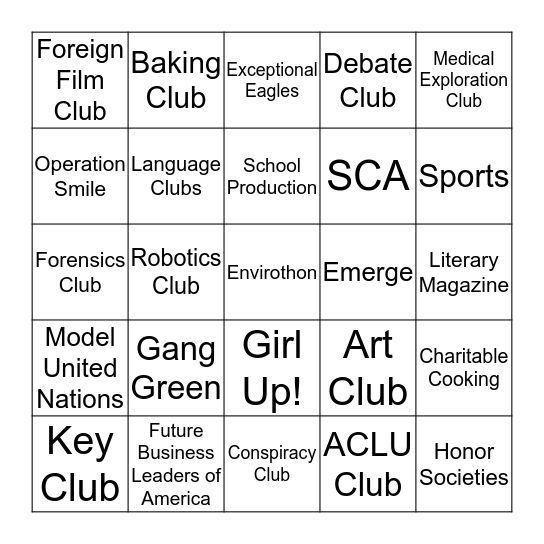 Bingo Card