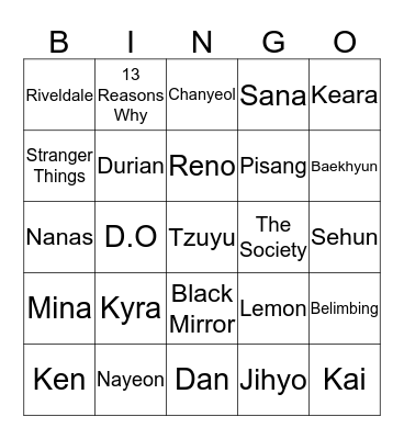 Rune Bingo Card