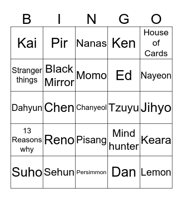 Eloren Bingo Card