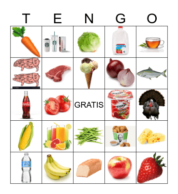 LAS COMIDAS Bingo Card